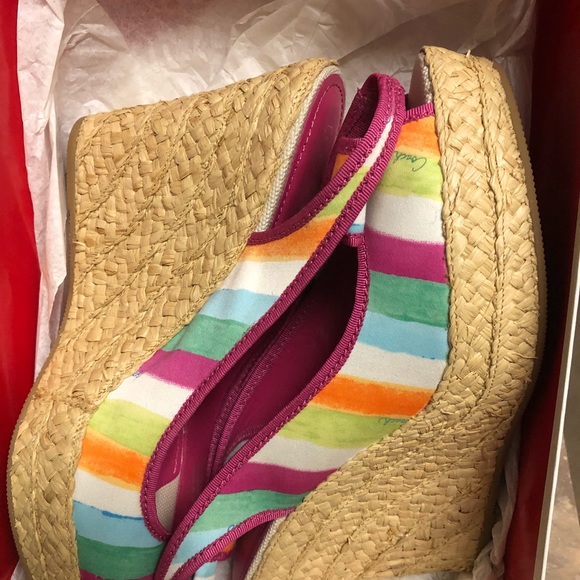 Never Worn Coach Grace Watercolor Wedges - Picture 4 of 5
